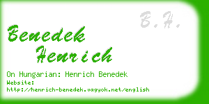 benedek henrich business card